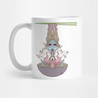 Ramen Noodle And Octopus Tentacle Anime Girl Mug